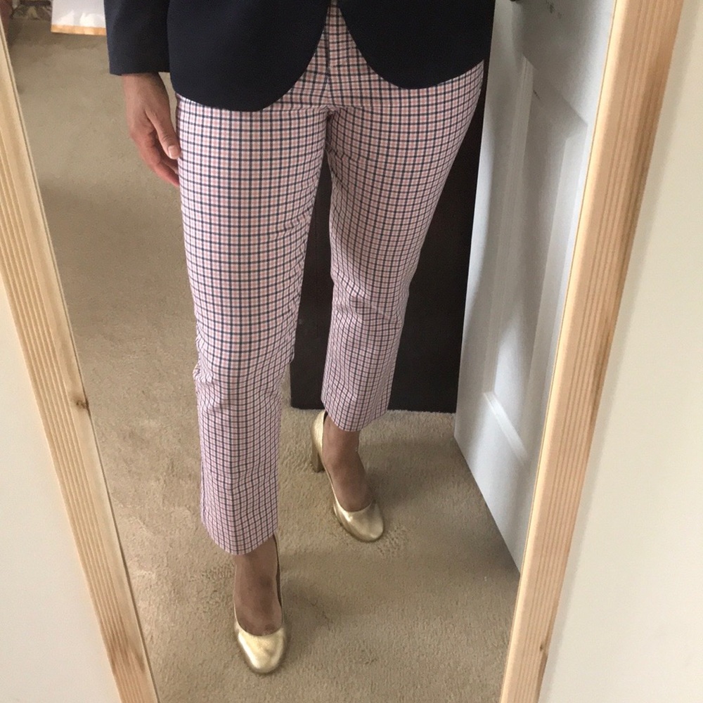 Boden Richmond Checkered Plaid Pant Skinny Size 6